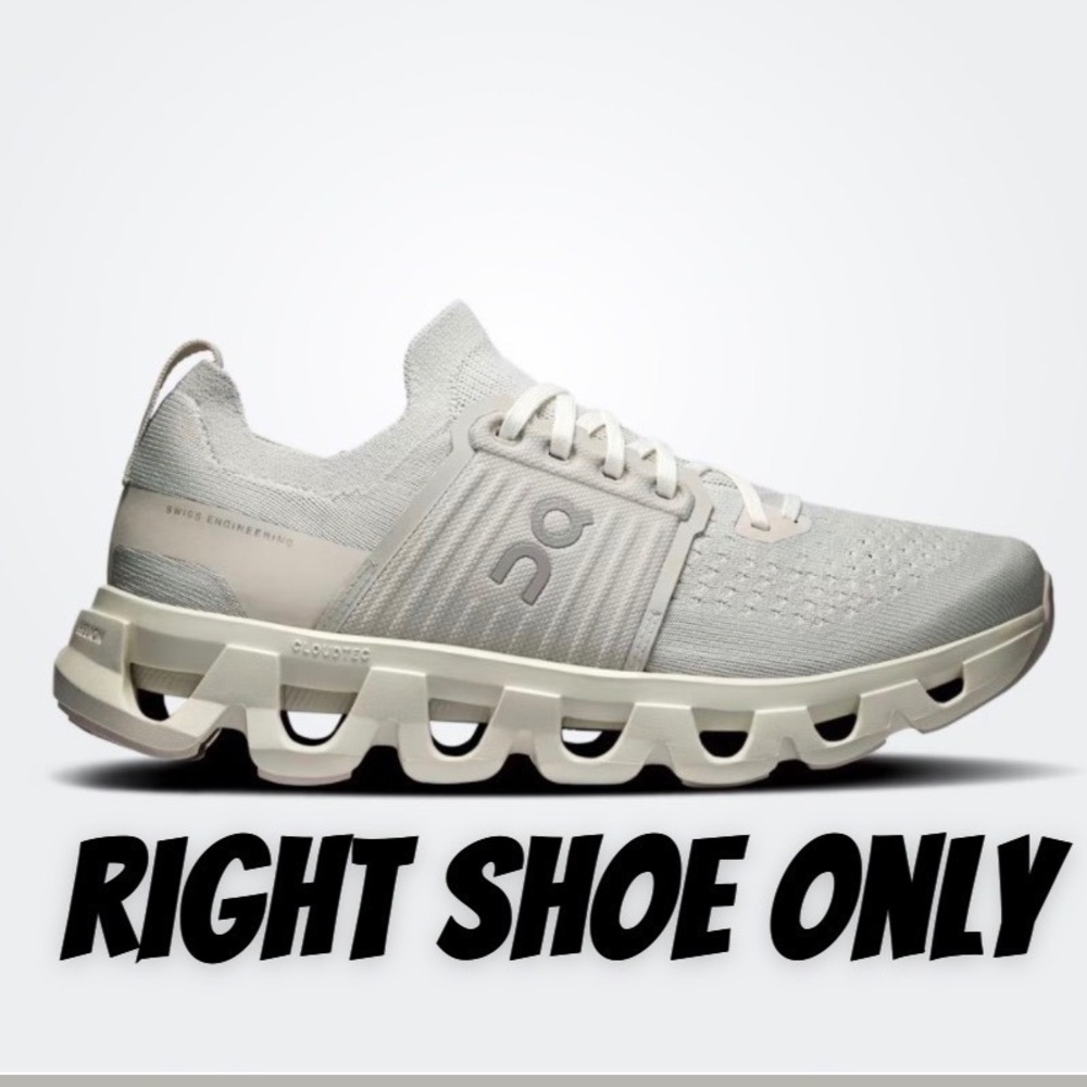 On Cloudswift Grey Running Shoe Womens 10.5 Helion CloudTec Sneaker Right Only*